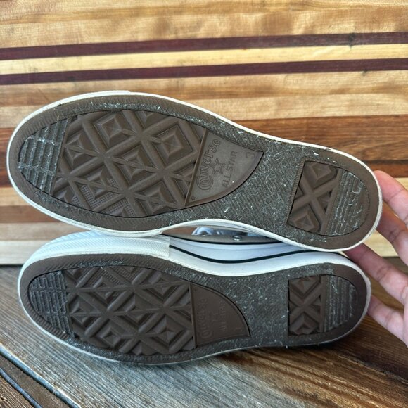 Converse Chuck Taylor High Top Sneaker Beige Grey Womens Size 5 Canvas Upper - Picture 7 of 7